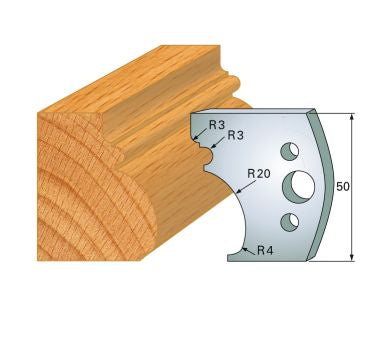 HS-Profilmesser 50 mm Nr.1 Paar