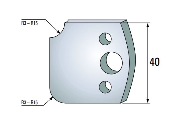HS-Profilmesser 40 mm Nr.155 Paar