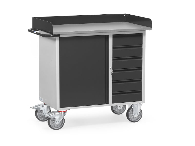 Stahlblech-Werkstattwagen mit Abrollrand