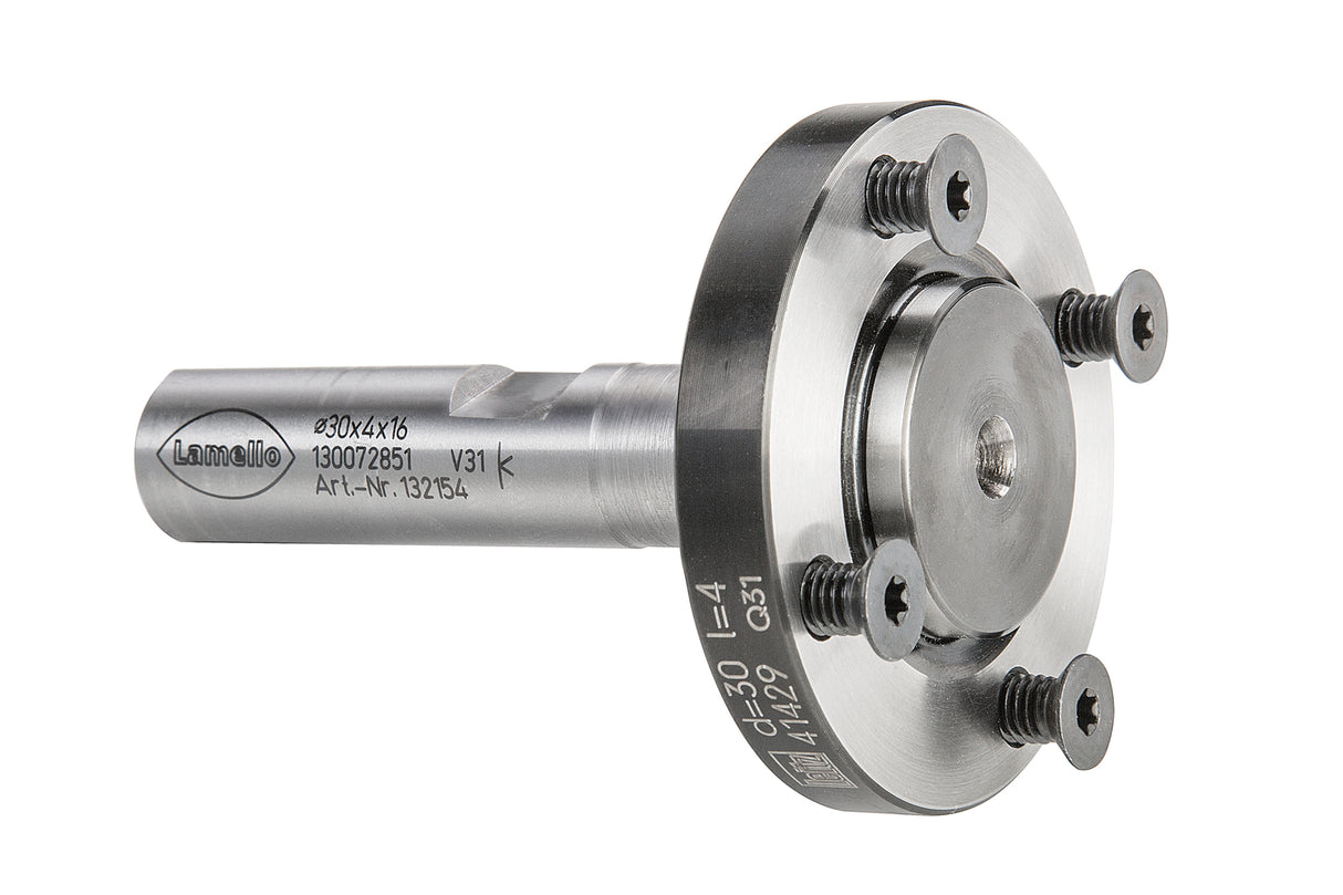 Fräsdorn CNC für P-System-Nutfräser, 2°Spannfläche, Ø30 mm, Schaft Ø16x50 mm, L 85 mm, NL 4xM4xØ48 mm