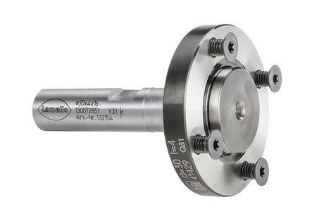 Fräsdorn CNC für P-System-Nutfräser, 2°Spannfläche, Ø30 mm, Schaft Ø16x50 mm, L 85 mm, NL 4xM4xØ48 mm