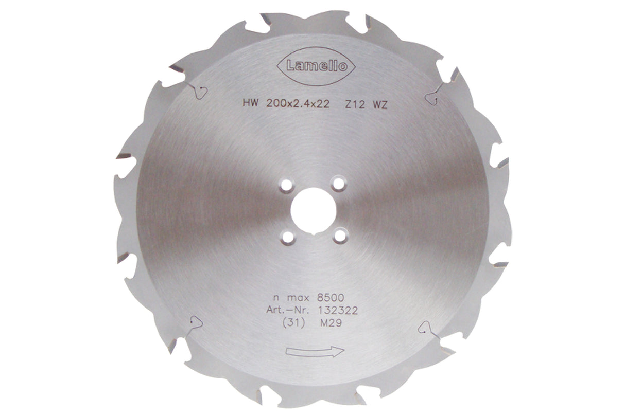 Tanga Delta Sägeblatt, HW, Ø200x2.4xØ22 mm, Z12, NL 4