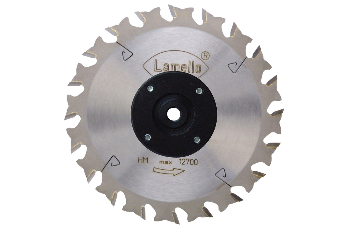 Sägeblatt für Nutfräsmaschine, HW, Ø100x2.4xØ22 mm, Z20, NL 4, mit Flansch