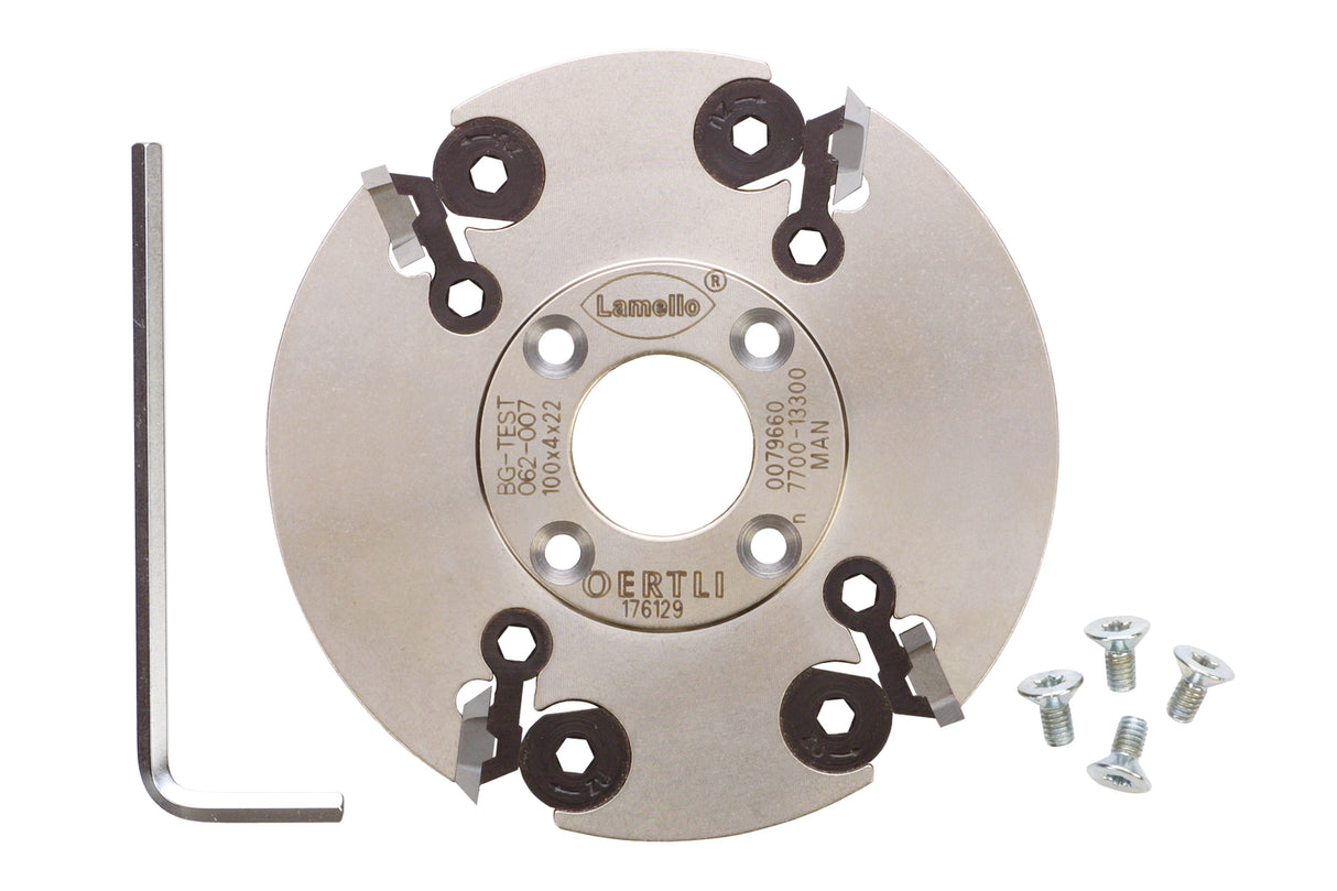 Wendenschneidenfräser, für Nutfräsmaschine, HW, Ø100x4xØ22 mm, Z4, NL 4