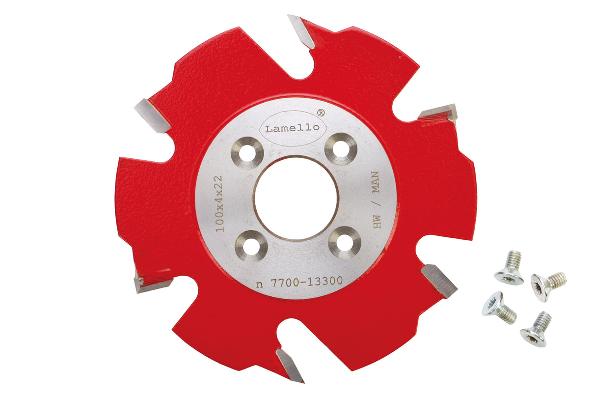 Nutfräser mit Vorschneider, HW, Ø100x4xØ22 mm, Z2+V4, NL 4