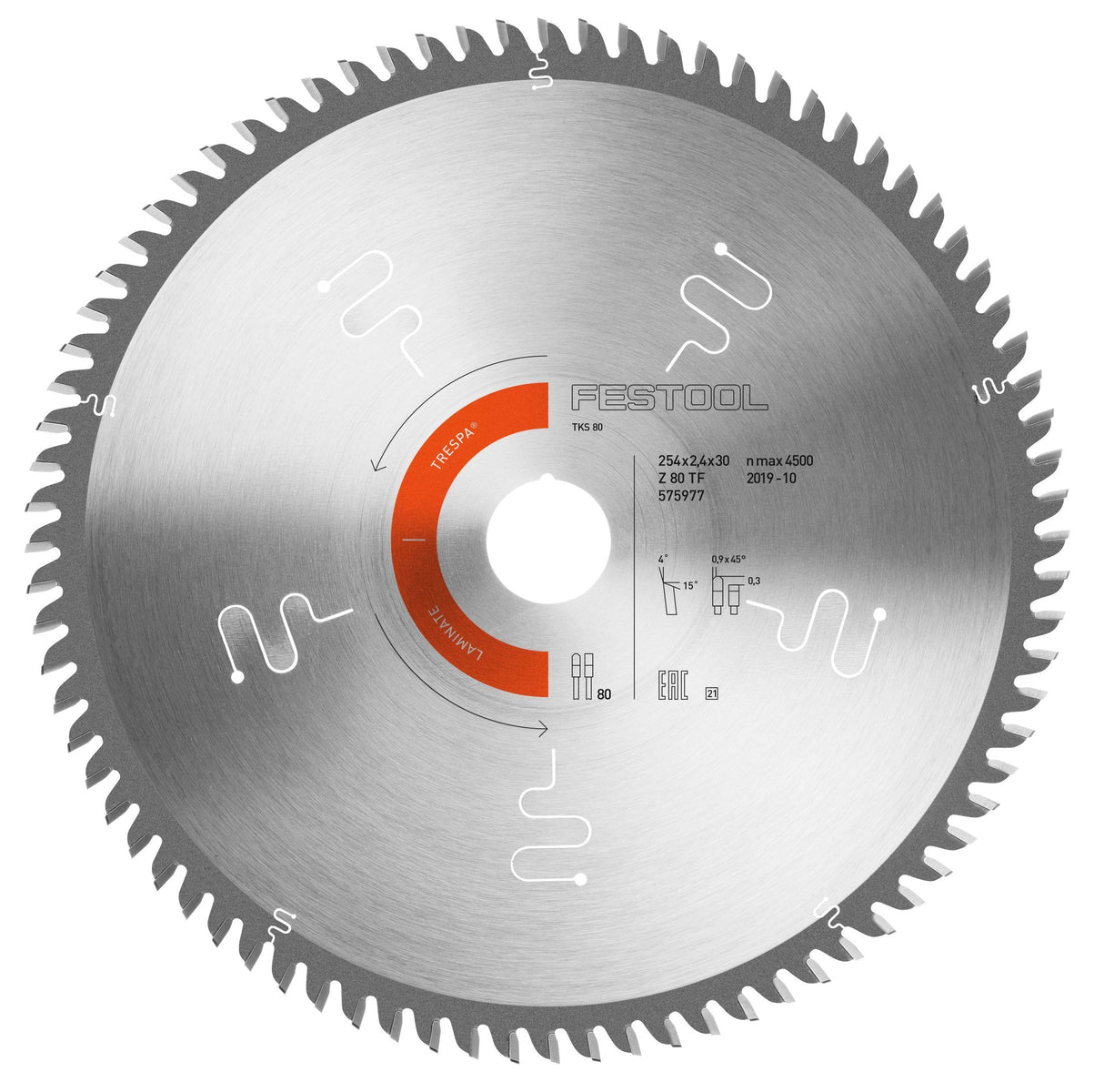 Kreissägeblatt HW 254x2,4x30 TF80 L