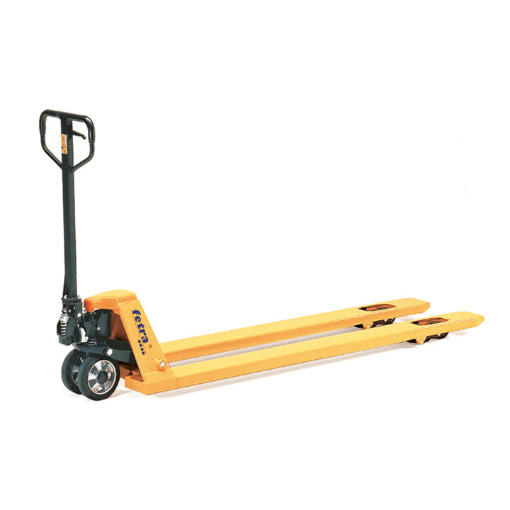 Gabelhubwagen überlange Gabellänge, Bereifung Elastic-Vollgummi / Nylon