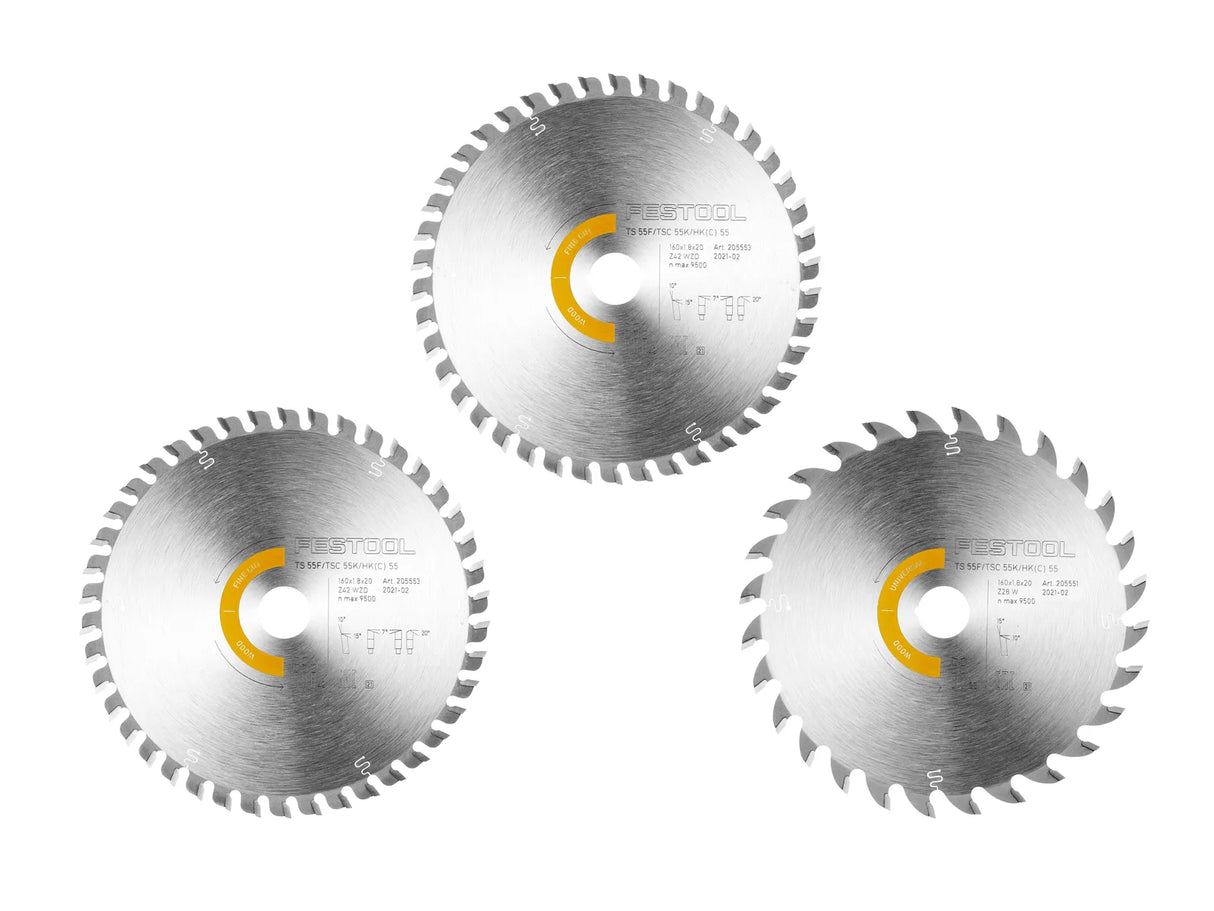 Kreissägebl-Set KSB-SORT/3 W 160x1,8