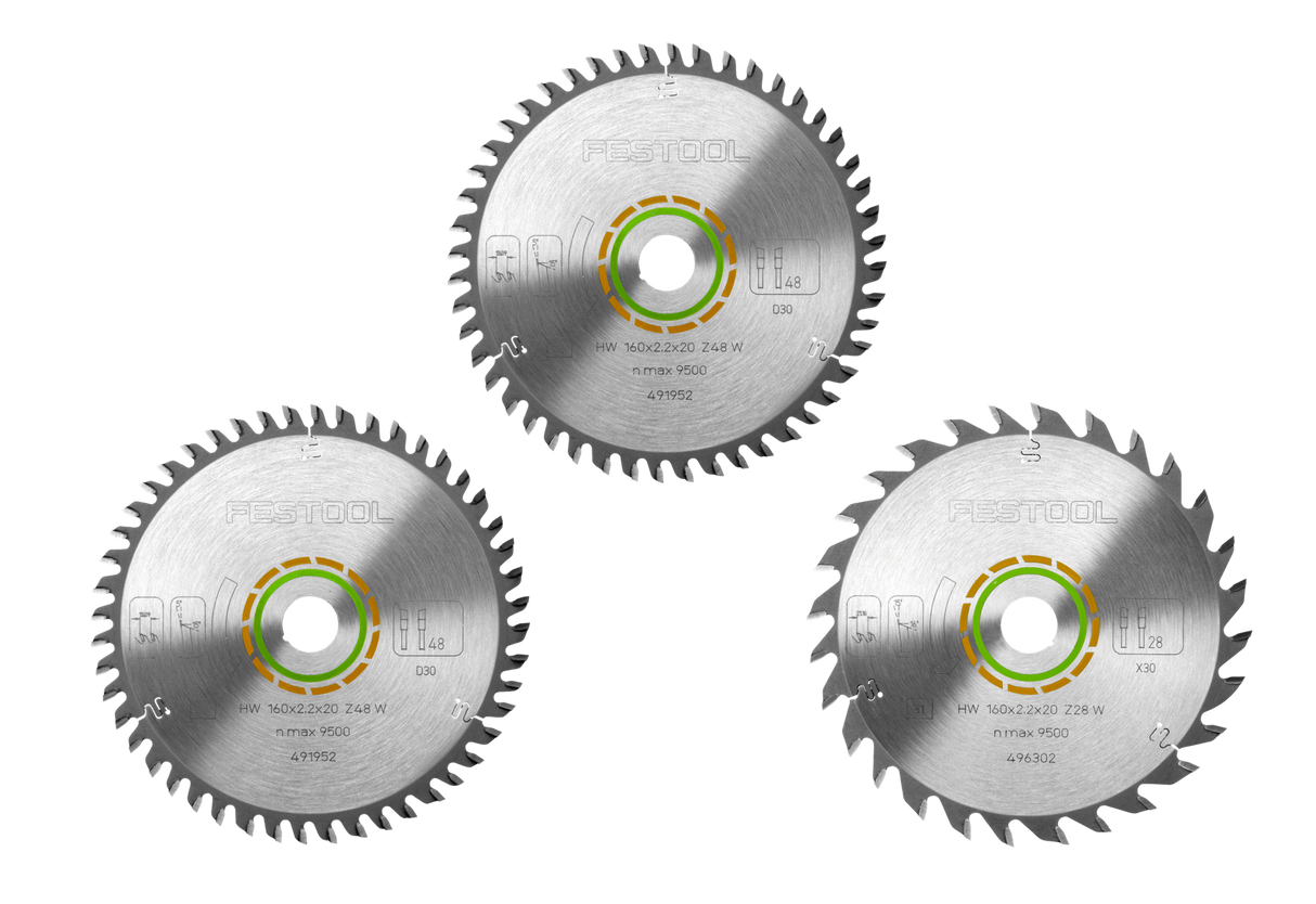 Kreissägebl-Set KSB-SORT/3 W 160x2,2