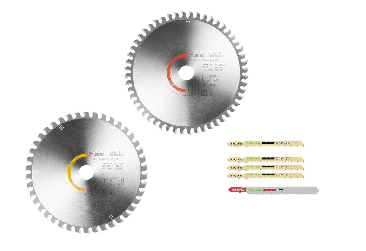 Kreissägebl-Set KSB-SORT/2 W/L 168x1,8