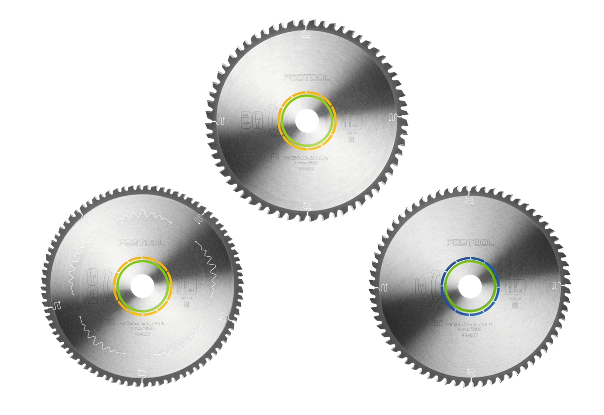 Kreissägebl-Set KSB-SORT/3 W/A 260x2,5