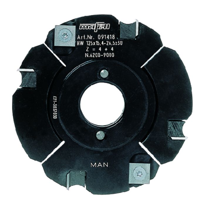 Wendeplatten-Verstellnuter, hartmetallbestückt, Ø 125 x 15,4 - 26,5 x 30 mm