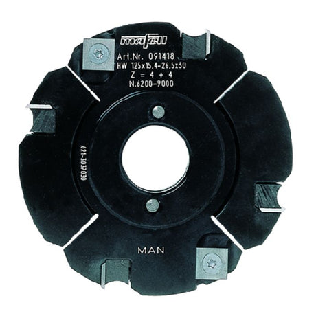 Wendeplatten-Verstellnuter, hartmetallbestückt, Ø 125 x 15,4 - 26,5 x 30 mm