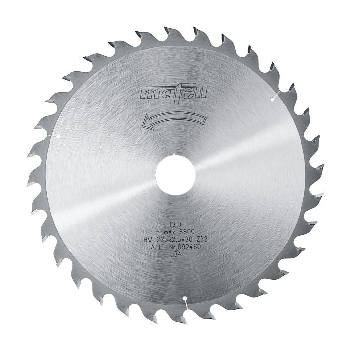 Sägeblatt-HM, 225 x 1,8/2,5 x 30 mm, Z 32, WZ, für universellen Einsatz