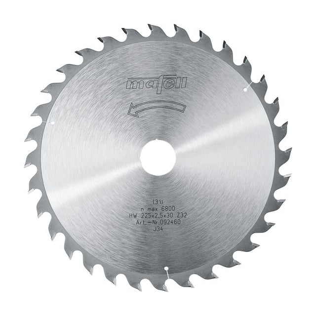 Sägeblatt-HM, 225 x 1,8/2,5 x 30 mm, Z 32, WZ, für universellen Einsatz