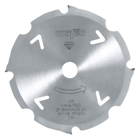 Sägeblatt-Diamant, 160 x 2,4/3,0 x 20 mm, Z 4, FZ/TR, für zementgebundene Werkstoffe