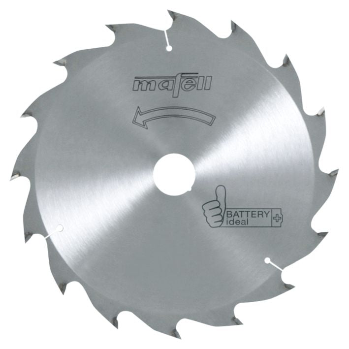 Sägeblatt-HM, 185 x 1,2/1,8 x 20 mm, Z?16, WZ, Battery ideal, für Längsschnitte in Holz