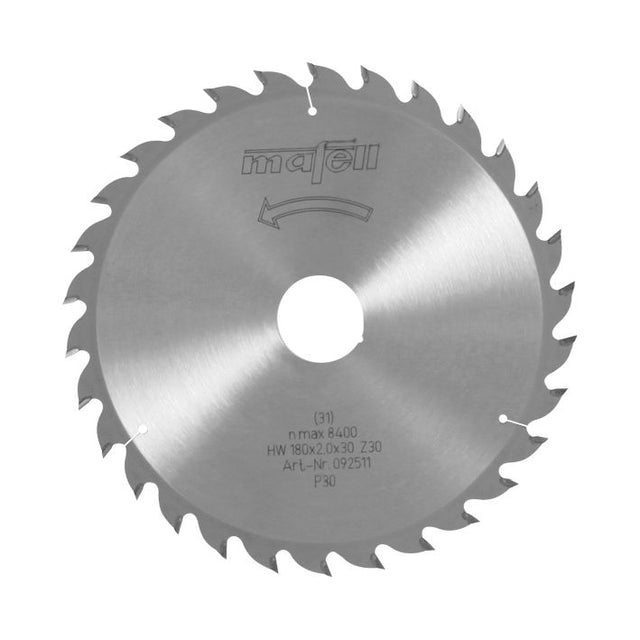Sägeblatt-HM, 180 x 1,4/2,0 x 30 mm, Z 30, WZ, für universellen Einsatz in Holz