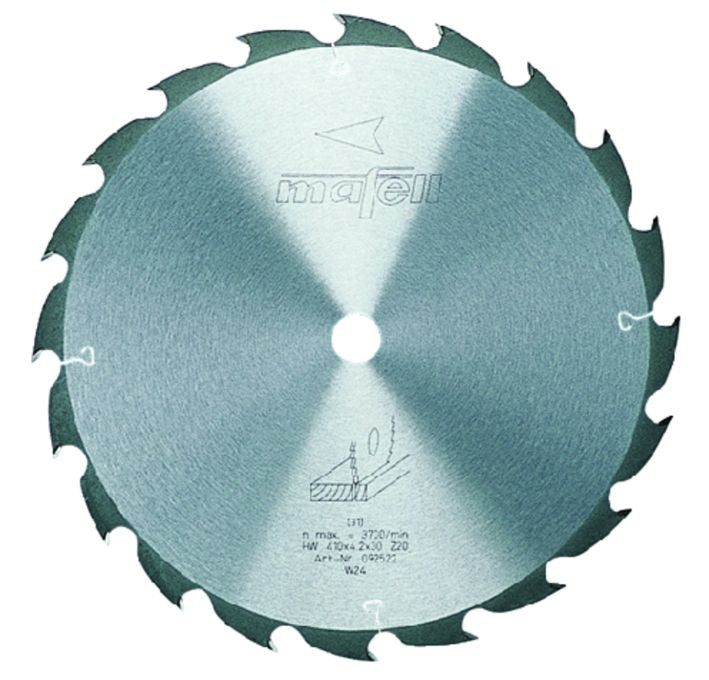 Sägeblatt-HM, 410 x 2,5/4,2 x 30 mm, Z 20, WZ, für Längsschnitte in Holz (MKS 165 Ec)