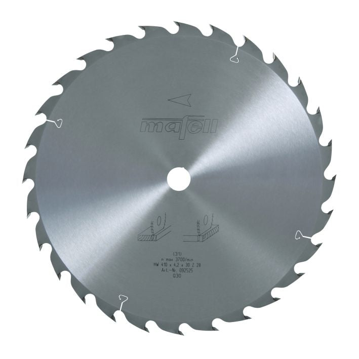 Sägeblatt-HM, 410 x 2,5/4,2 x 30 mm, Z 28, WZ, für universellen Einsatz in Holz (MKS 165 Ec)