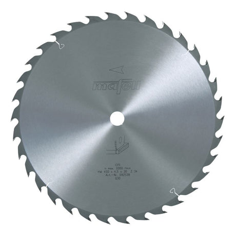 Sägeblatt-HM, 450 x 2,5/4,5 x 30 mm, Z 34, WZ, für Feinschnitte in Holz
