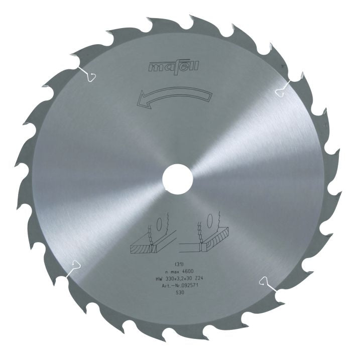 Sägeblatt-HM, 330 x 2,2/3,2 x 30 mm, Z 24, WZ, für universellen Einsatz in Holz
