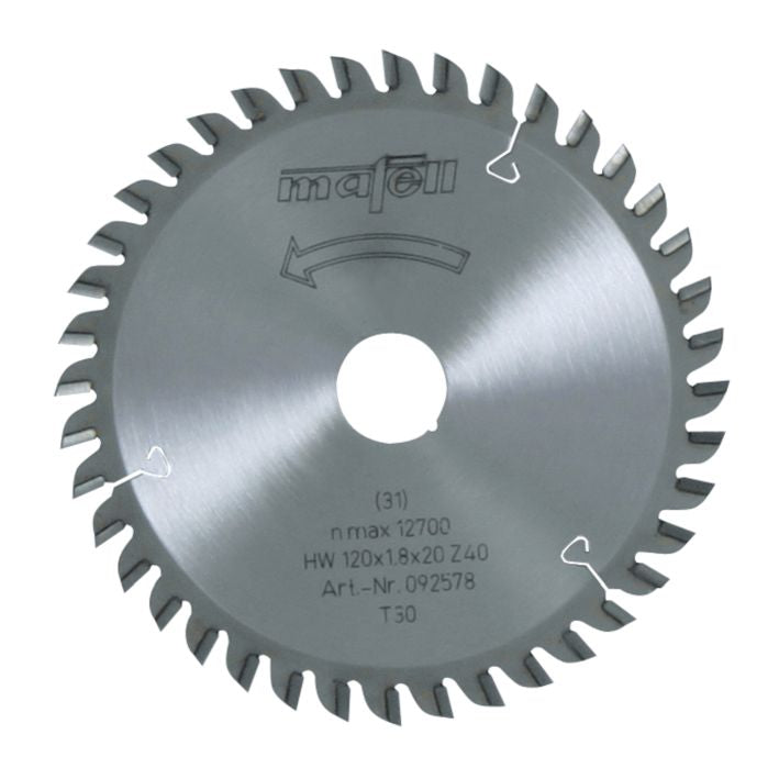 Sägeblatt-HM, 120 x 1,2/1,8 x 20 mm, Z 40, TR, für Laminat