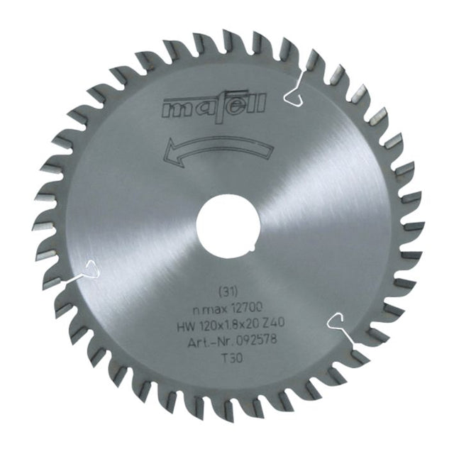 Sägeblatt-HM, 120 x 1,2/1,8 x 20 mm, Z 40, TR, für Laminat