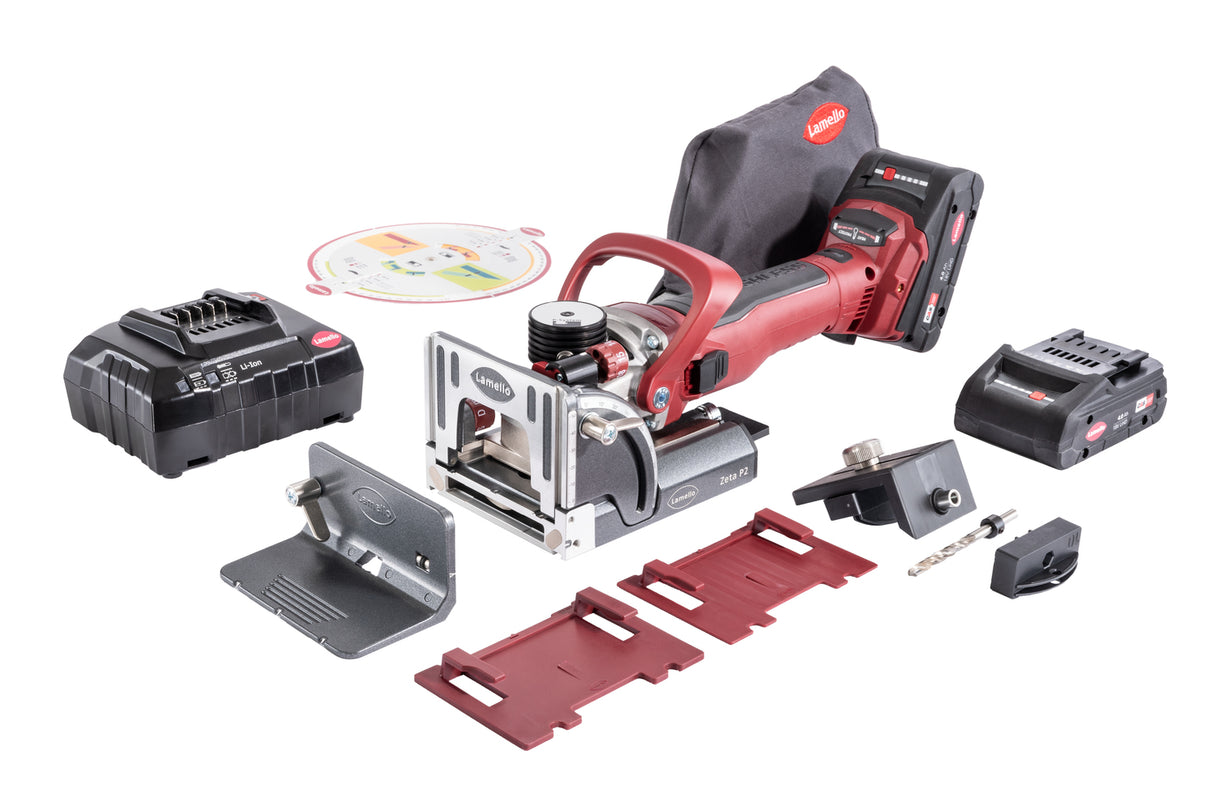 Zeta P2 Akku Nutfräsmaschine, DP, im Systainer Inkl Akkus, Lader Stecker Typ C Euro