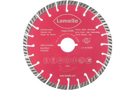 Tanga DX200 Trennscheibe, DP, Ø180x2.4xØ29 mm, mit Schnellspann-Aufnahme