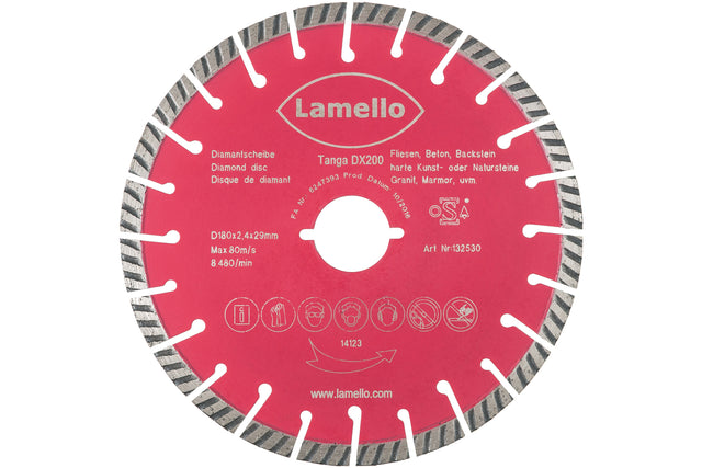 Tanga DX200 Trennscheibe, DP, Ø180x2.4xØ29 mm, mit Schnellspann-Aufnahme