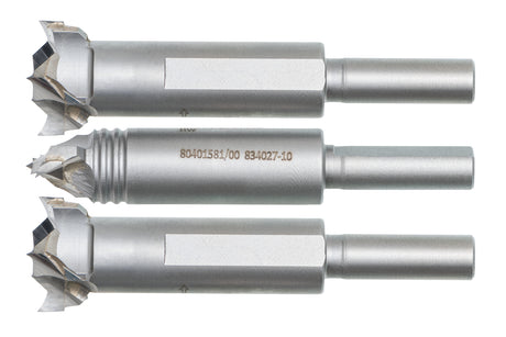 Cabineo Aggregat-Bohrer Set, HW, 3 Stück (RL/LL/RL), Ø15, Schaft Ø6/4.5mm, L 57.5mm