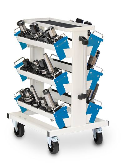 CNC-Transportwagen, 6 x Werkzeugaufnahmeträger