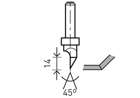 GIPSKARTONFRÄS  HW D12,5/45GRAD
