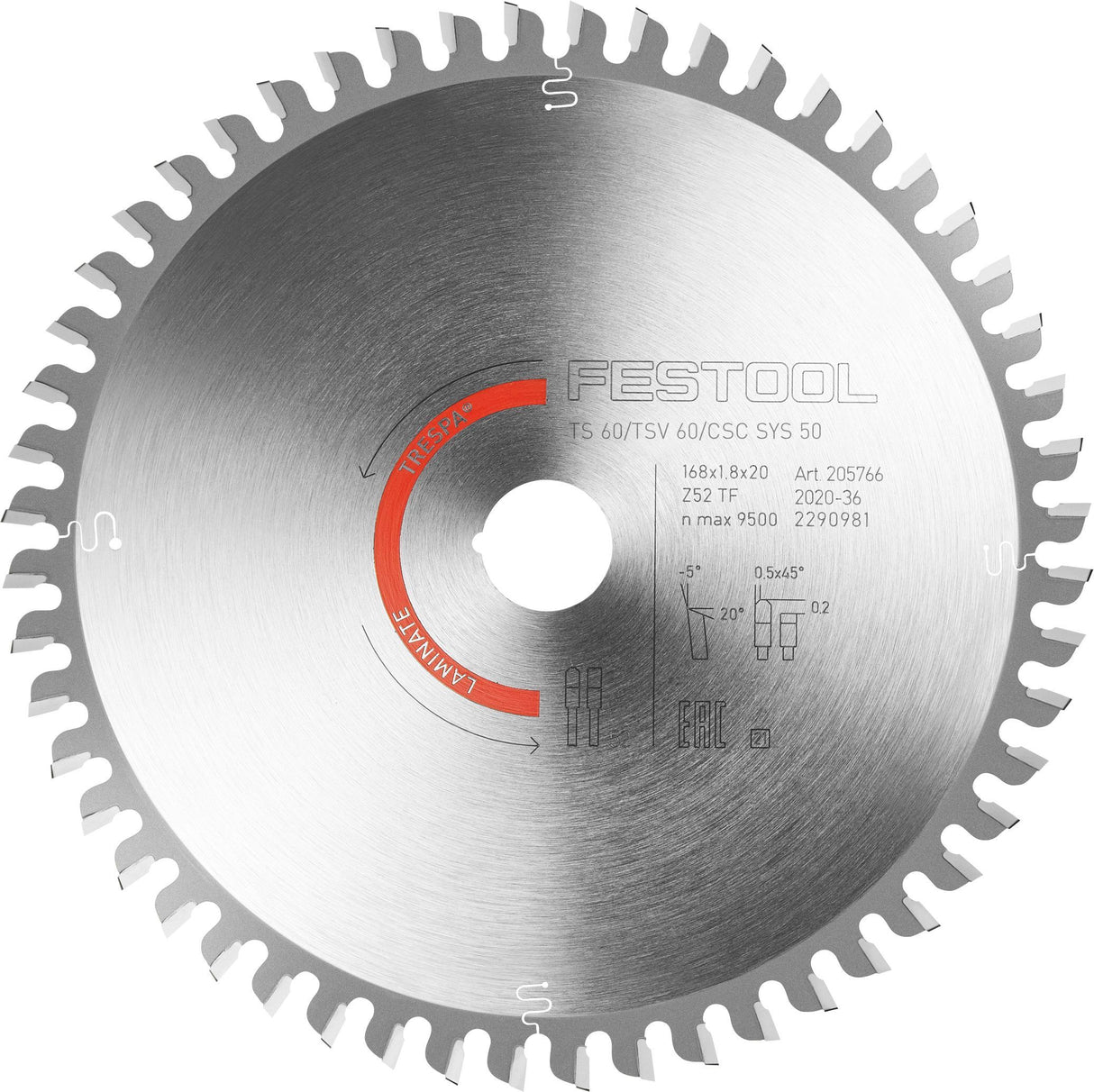 Kreissägeblatt  HW 168x1,8x20 TF52