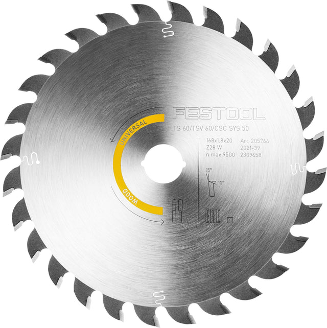 Kreissägeblatt  HW 168x1,8x20 W28