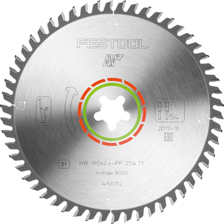 KREISSÄGEBLATT  HW 190X2,6 FF TF54
