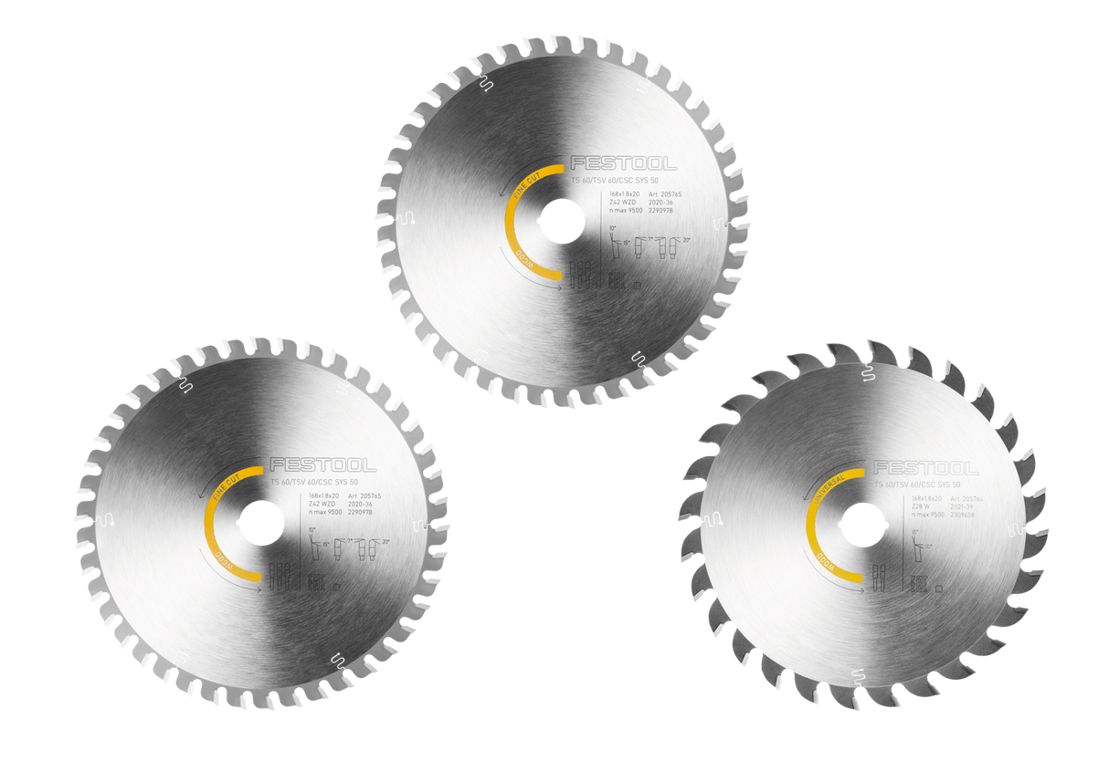 Kreissägebl-Set KSB-SORT/3 W 168x1,8