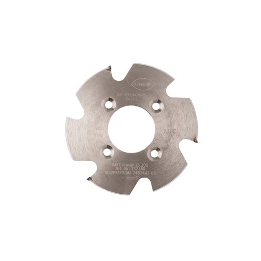 P-System Nutfräser CNC, DP, linkslaufend, Ø100.4x7xØ35 mm, Z3, NL 4xØ5.5xØ50 mm